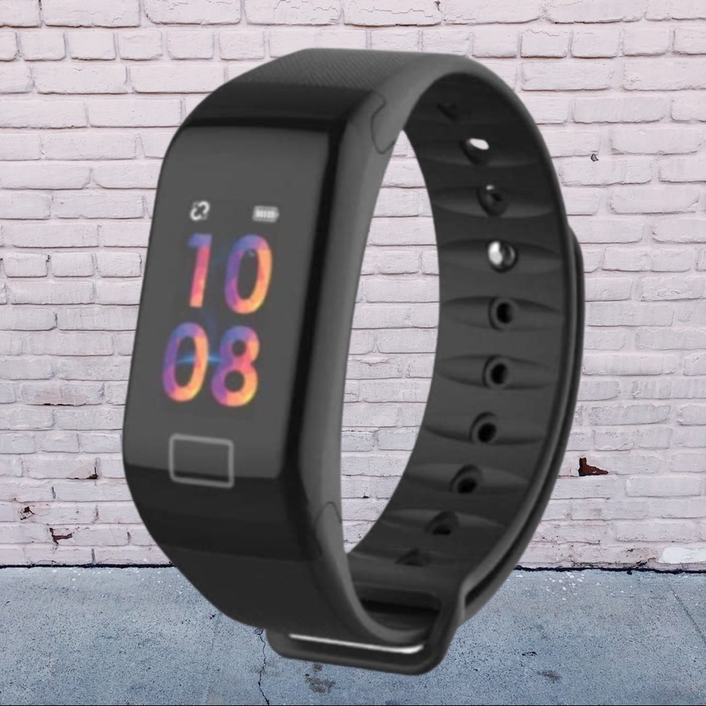 Smart Watch with Activity Monitoring Bluetooth Android iOS (Black)
